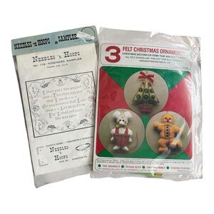 Felt Ornament Craft Kit & Embroidery Kindness Sampler